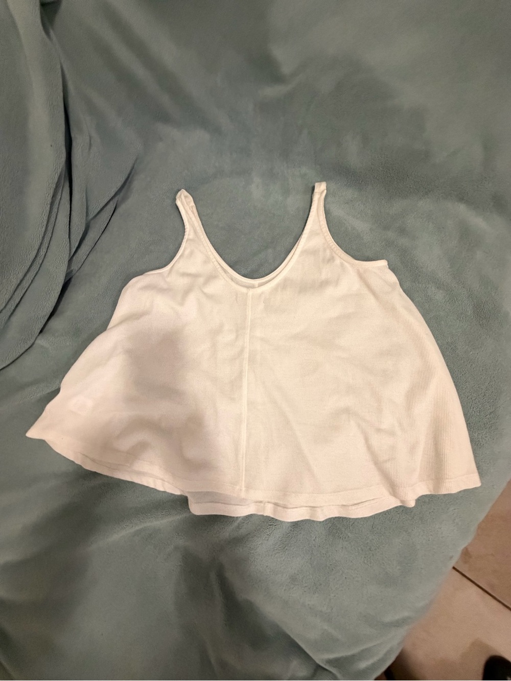Chelsea & Violet White Ribbed Tank Top